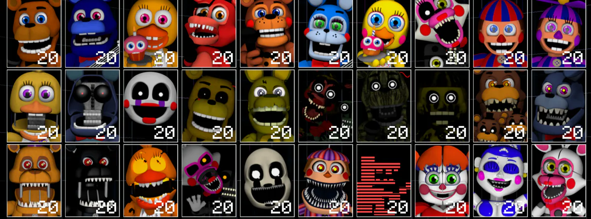 Ultimate Custom Night - Ultimate Custom Night - Animatronics Five Nights at  Candy's 2 (Mod) 