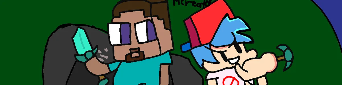 FNF mas é um mod de MINECRAFT (Friday Night Funkin) 