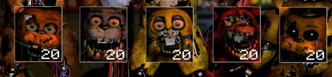 Fixed Withered Animatronics, My own Custom animatronic and inky designs  2.0