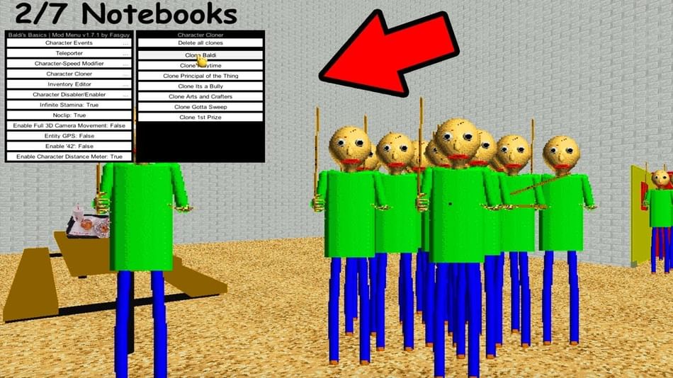 bbccs 4 with fasguy's mod menu [Baldi's Basics] [Mods]