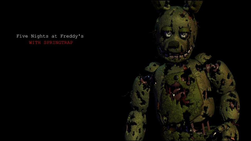 Download Fnaf Animatronics With Springtrap Wallpaper