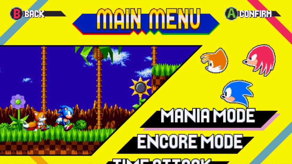 Соник мод меню. Sonic Mania menu. Соник меню. Меню Соника. Соник 1 меню.