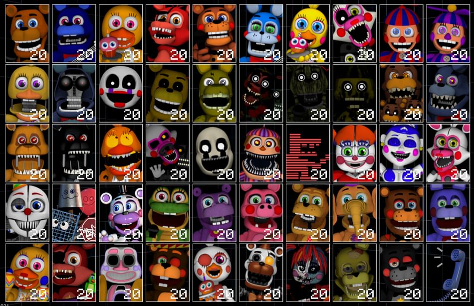 Ultimate Custom Night - Fixed Nightmare Animatronics + Fredbear's Family  Diner office (Mod) by NIXORY - Game Jolt