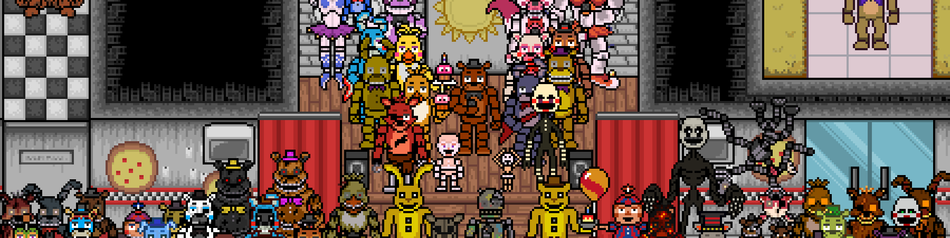 FNAF 6 Scrap Animatronics 8 bit | Sticker