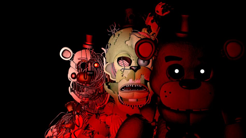 Stylized models of scraptrap and molten freddy I created, can you