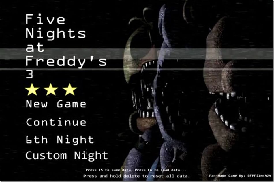 Jogue FNAF 3: Cinco Noites no Freddy's 3 jogo online grátis