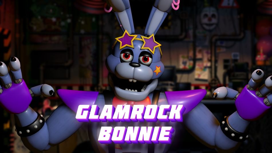 O GLAMROCK BONNIE no Five Nights at Freddy's Security Breach. 