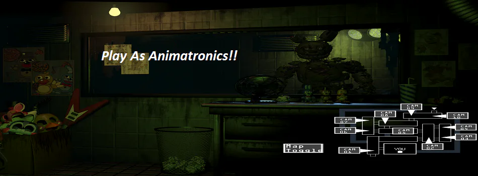 Five Nights at Freddy's 1 except the only animatronic active is Springtrap  by DaPootisBird - Game Jolt