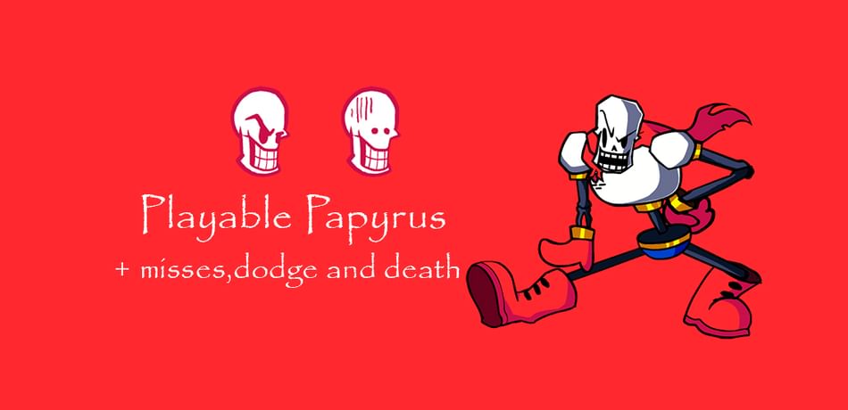 Playable Indie Cross Papyrus [Friday Night Funkin'] [Mods]