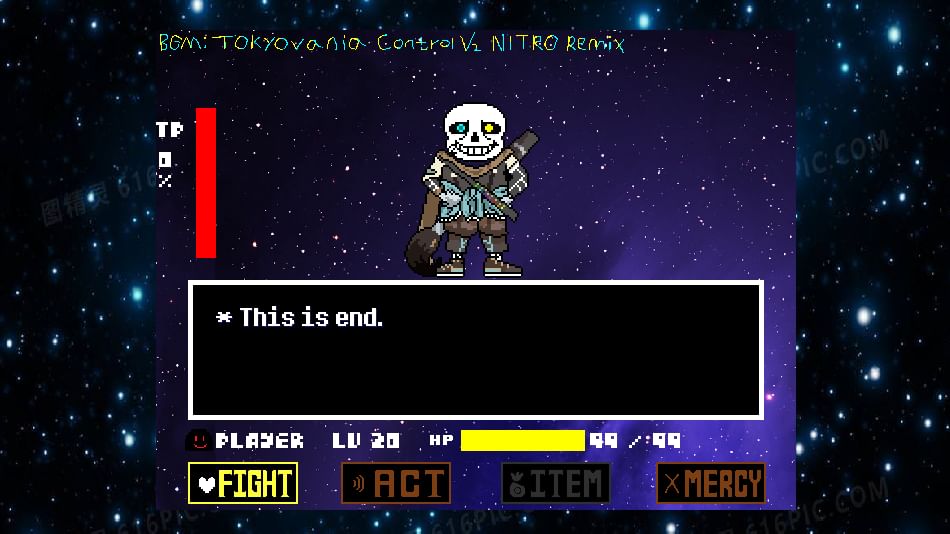 UNDERTALE Ink Sans Complete Fight 