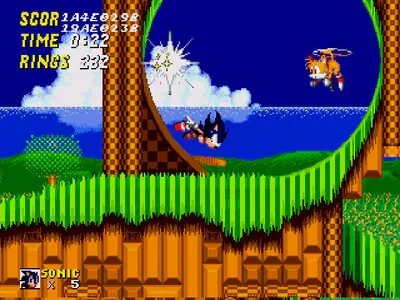 Dark Sonic in Sonic 2 (Hack) 