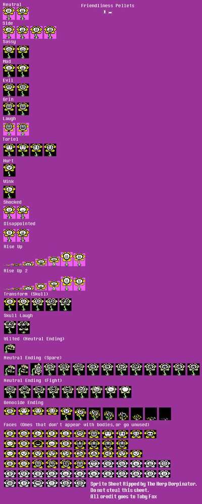 Flowey sprites