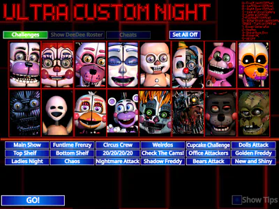 FNAF Sister Location: Custom Night em Jogos na Internet