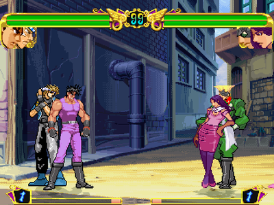 Play JoJo's Bizarre Adventure: Heritage for the Future / JoJo no Kimyou na  Bouken: Mirai e no Isan (Japan 990927) • Arcade GamePhD