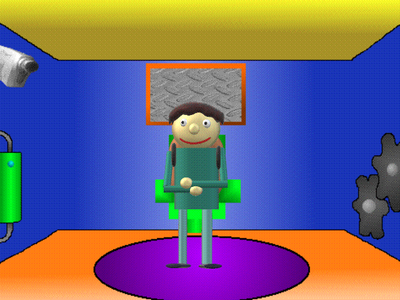 Baldi as seen in Baldi's Basics in Funkin, but it's badly made