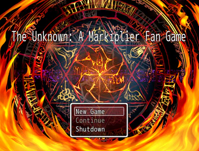 The main title screen