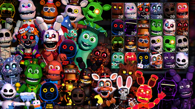 Fnaf World Mod] FNAF Security Breach ALL ADVENTURE ANIMATRONICS