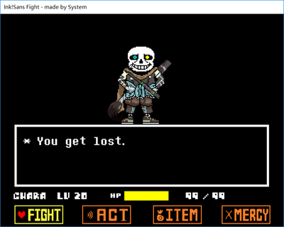 Undertale Fight Ink Sans Beta - Colaboratory