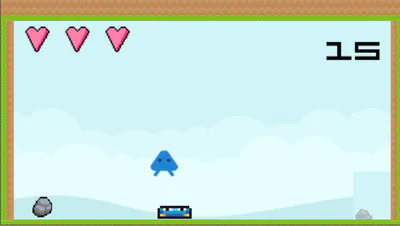 Player defeating enemy.