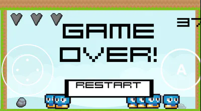 Game Over Screen.