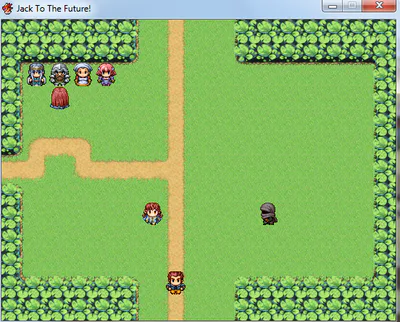 A section of the second land with enemies and villagers
