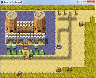 Outside the game's first dungeon, found in land number 3, with Jack and Pewdiepie