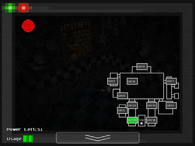 Fnaf 1 layout and All Cams ( Brightened )