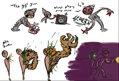 Concept art for two special enemies!