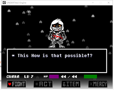 Undertale, Dust sans fight rebalanced.? (Team_HardCode), phase 1-3  completed.