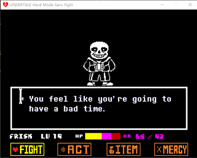 FDY Sans Hard Mode Phase 1 (original)#fyp #undertale #undertalefangame