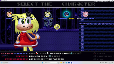 super amy in choose character