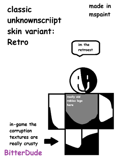 Retro unknownscriipt skin concept art