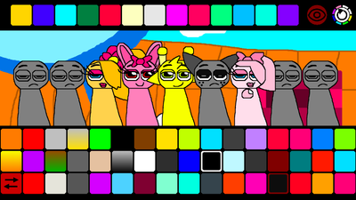 Amber, Pinki, Simon, Gray, and Bubblegum