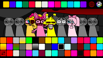Amber, Pinki, Simon, Gray, and Bubblegum in Horror Mode
