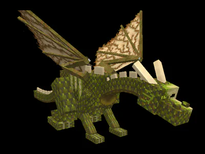 2024 HHS Parody Cameo Character #21 - Harmawn Arshgga Marroun Zombie Ender Dragon (HAMZED) The Zombie Dragon - From The Dragons Mounts Mod from Minecraft