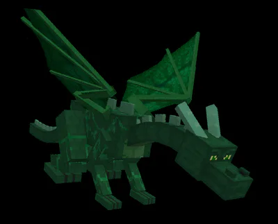 2024 HHS Parody Cameo Character #49 - Teegra Enffa Taiga Forest Ender Dragon (TETFEED) - The Taiga Forest Dragon - From The Dragons Mounts Mod from Minecraft