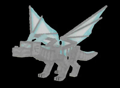 2024 HHS Parody Cameo Character #48 - Mostley Ghostley (MG) The Ghost-like Dragon (Ghost Ender Dragon V-2.0) - From The Dragons Mounts Mod from Minecraft