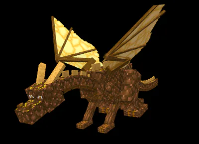 2024 HHS Parody Cameo Character #47 - Nuddtarrinus Terra Ender Dragon (NTED) - The Terra Dragon - From The Dragons Mounts Mod from Minecraft