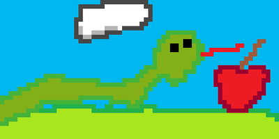 Snake eating apple