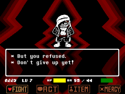 random screenshot from dusttale game