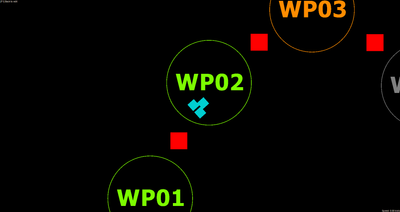 Very early screenshot with placeholder graphics