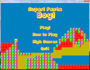Super Pasta Boy Title Screen