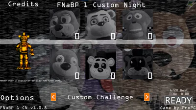 Main menu of FNaBP 1 CN