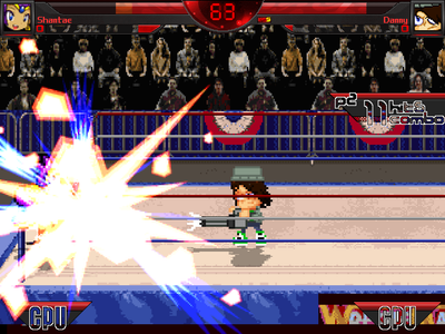 Danny doing a hyper attack against Shantae