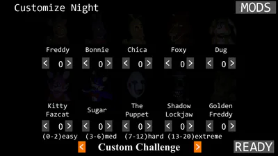 TRTF 2 CR - Custom Night Menu