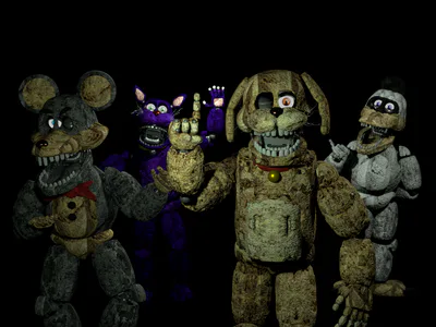 The new faces of the Fazbear band (image by Maxh7)