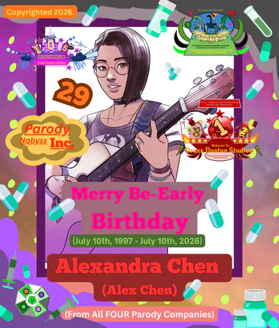 Merry Be-Early Birthday Alexandra Chen (Alex Chen) (From All FOUR Parody Companies) - Created on: April 2nd, 2026