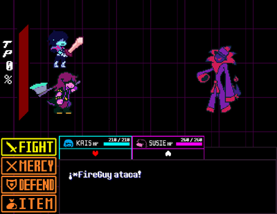 Escenario de batalla contra FireGuy