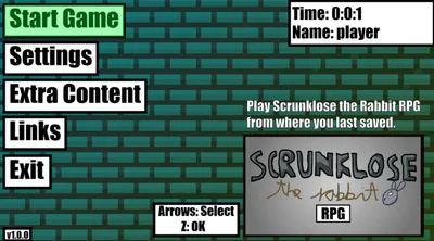 The main menu of the game upon first boot.