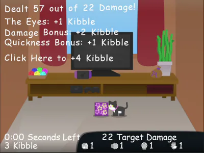 the results screen with Kit and the Box in theme